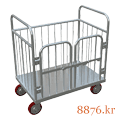 스텐레스 바스켓카트 양문형(Stainless Basket Cart)
